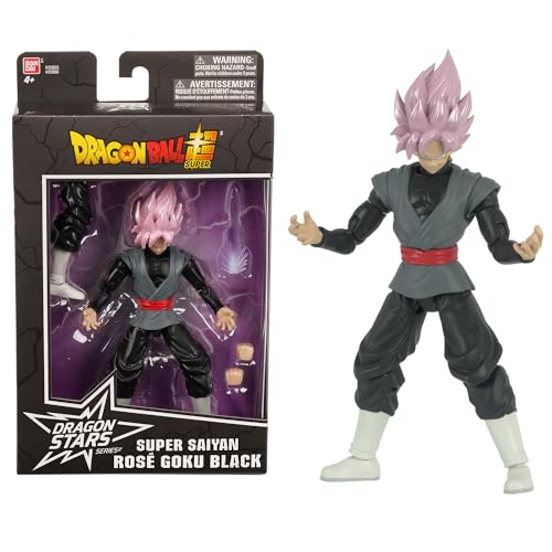 BANDAI Dragon Ball, Figura Deluxe Goku Black Rose, Super Saiyan Rosado Goku Black, 17 cm