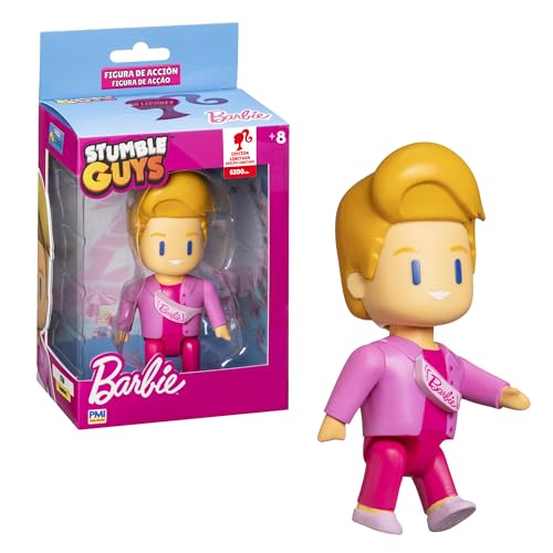 Bizak Stumble Guys X Barbie Figura de Acción Articulada 11,5 cm, Pack de 1, Ken Personaje Exclusivo...
