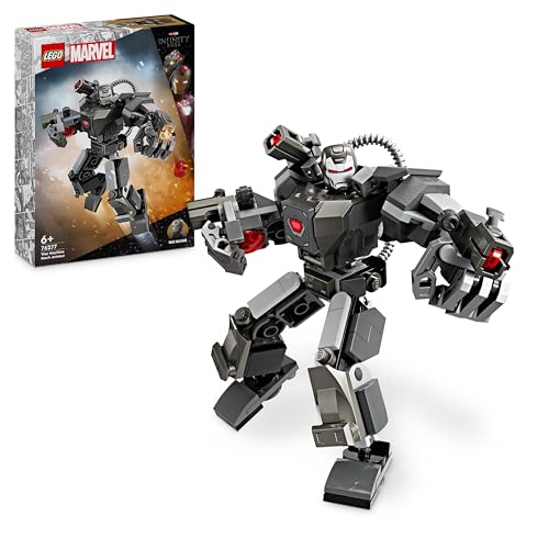 LEGO Marvel Armadura Robótica de Máquina de Guerra, Figura de Acción de Juguete con Armas: 3...