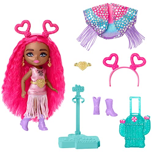 Barbie Extra Fly Mini Desierto Muñeca pequeña afroamericana con Conjunto de Moda y Accesorios de...