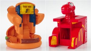 Hamburger Changeable (1989) y Dino Happy Meal Box Changeable (1991)