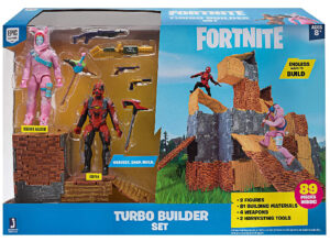 Muñecos de Fortnite Turbo Builder Set: Rabbit Raider & Vertex