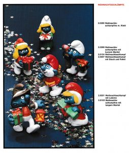 Muñecos de los Pitufos navideños