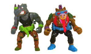 Muñecos de las Tortugas Ninja Wacky Action Rocksteady Bebop TMNT